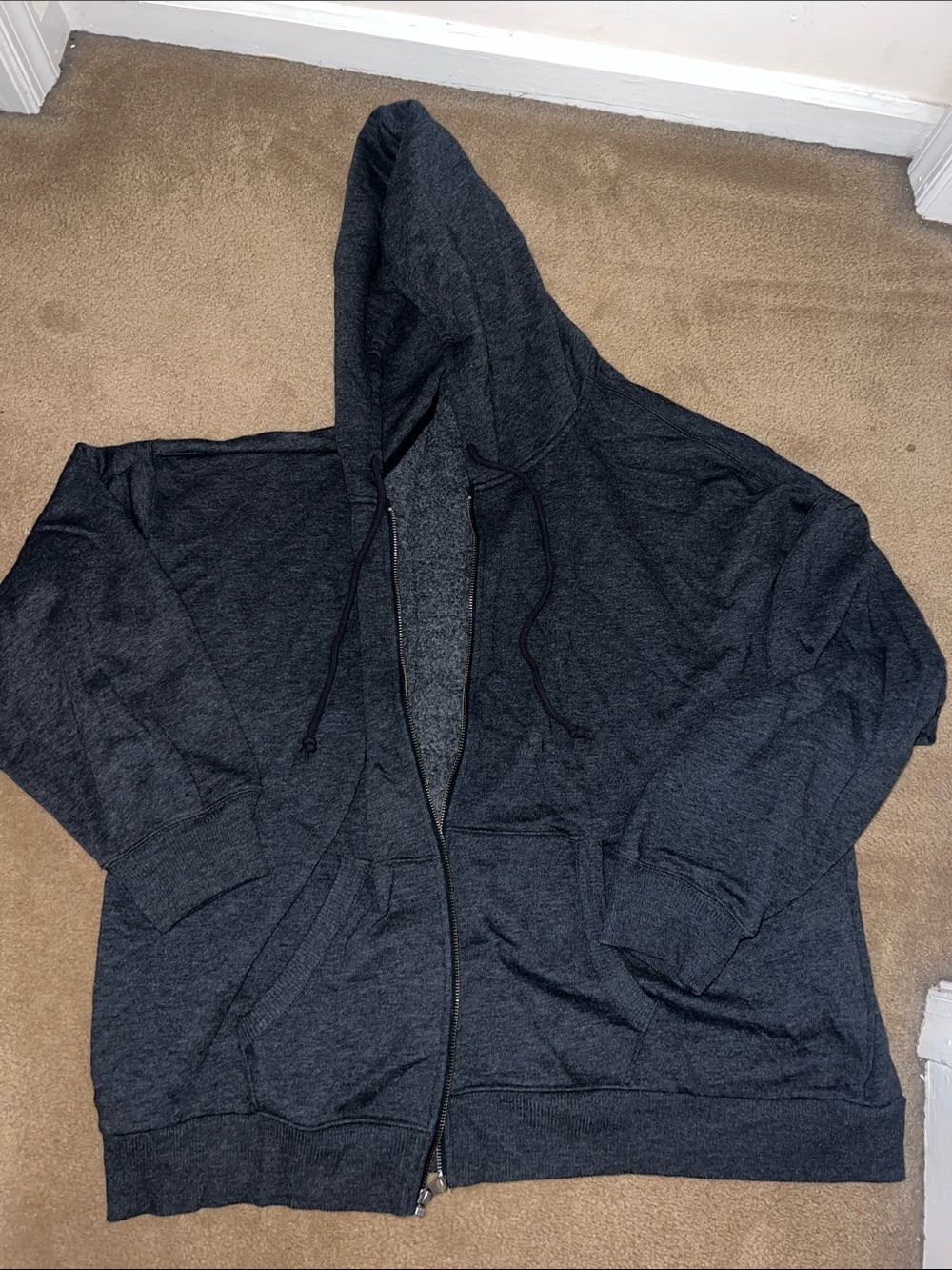 AE Soft Dark Heather Zip-Up Hoodie